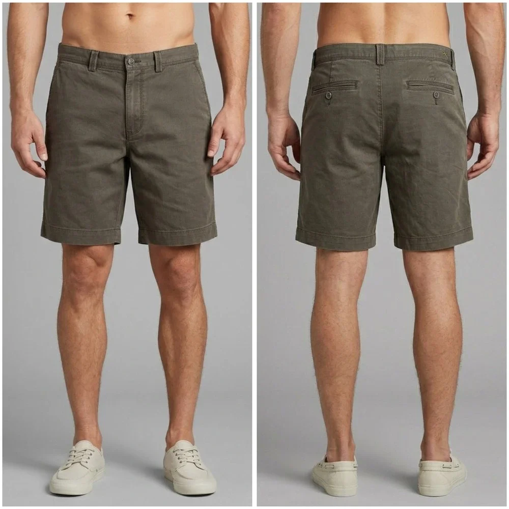 Tommy Bahama Boracay Shorts Mens 35 Olive Green‎ Stretch 10